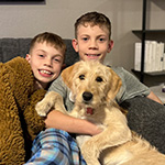 Primary Pet Care client Peanut and family.